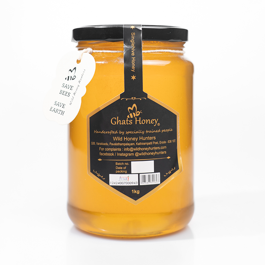 single hive honey 1kg - Front