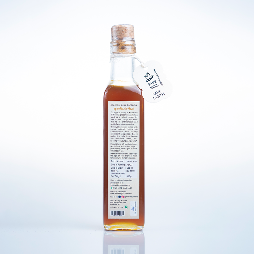 Eucalyptus honey 350gm back