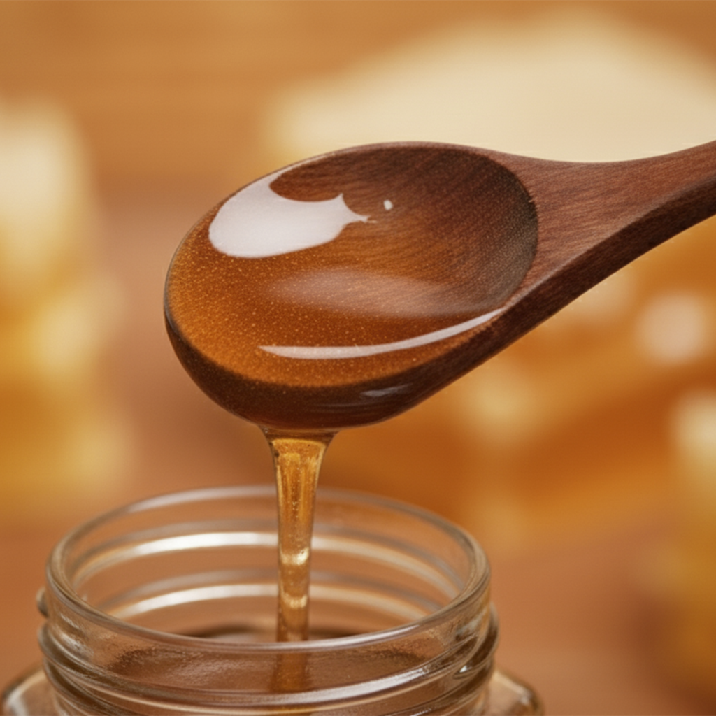 honey in spoon