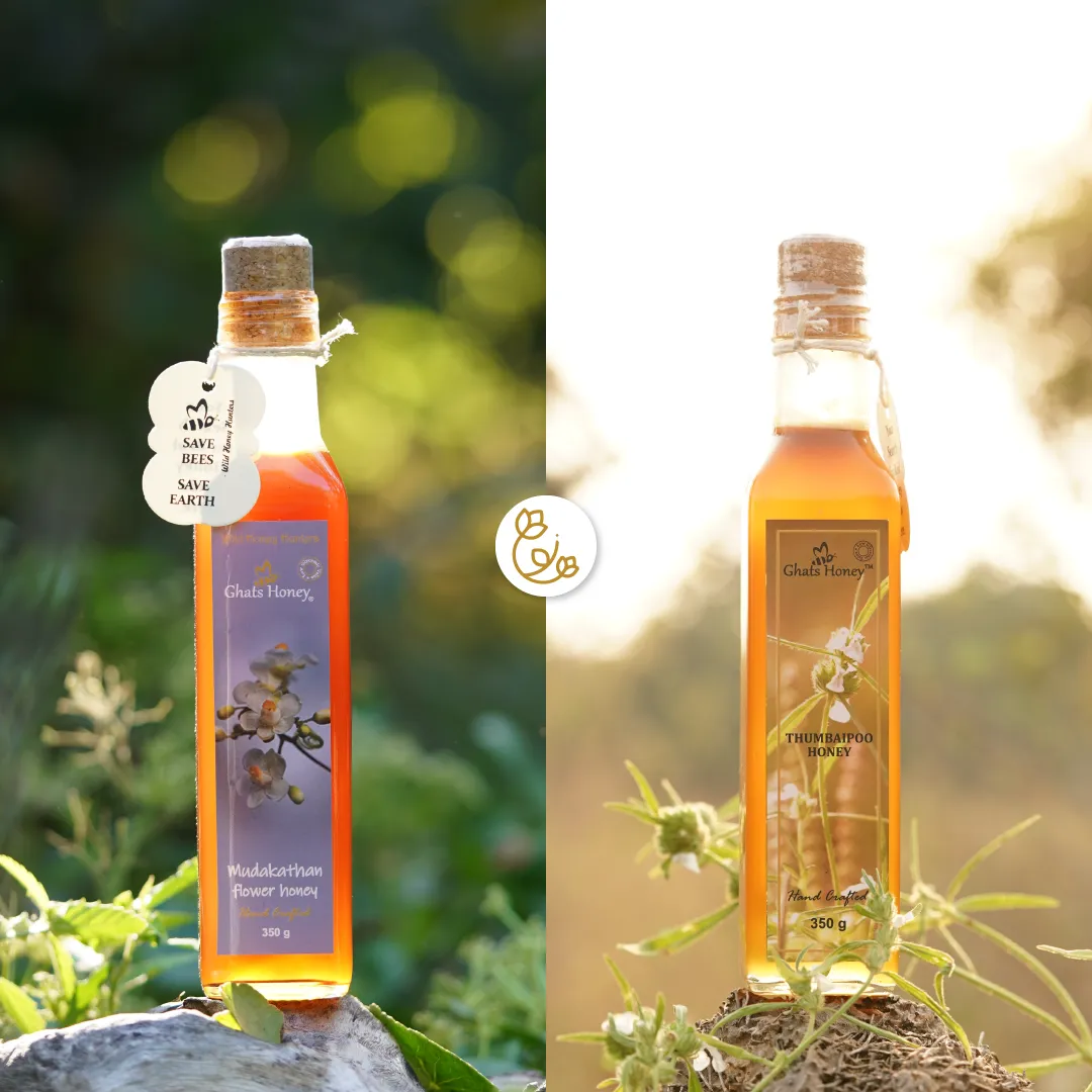 the difference between mudakathan honey and thumbai poo honey