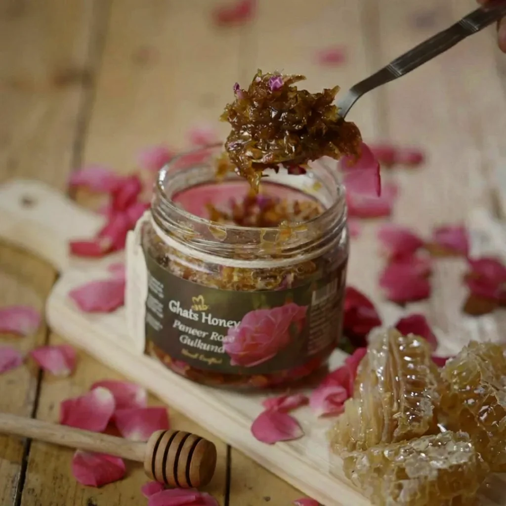 panner rose gulkund with rose petals