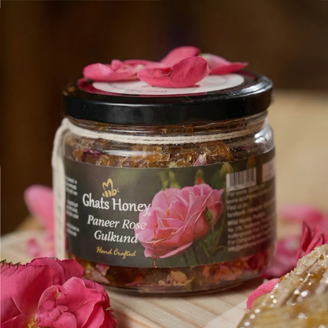 paneer rose gulkand with pure honey Bottle 350gm